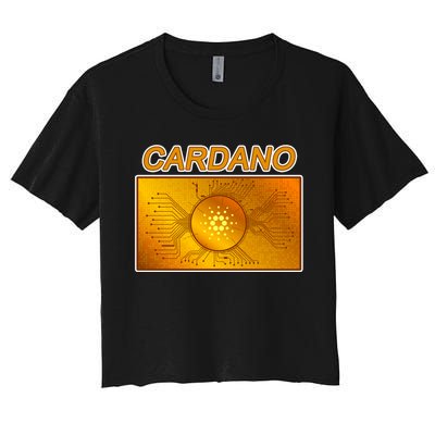 Cardano ADA Cryptocurrency Gold Women's Crop Top Tee