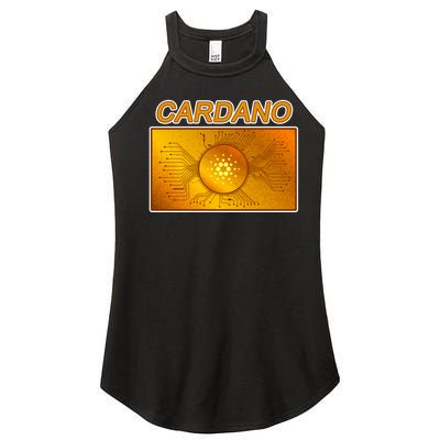 Cardano ADA Cryptocurrency Gold Women's Perfect Tri Rocker Tank