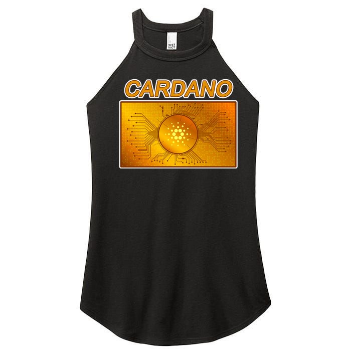 Cardano ADA Cryptocurrency Gold Women's Perfect Tri Rocker Tank