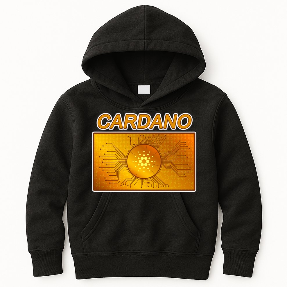 Cardano ADA Cryptocurrency Gold Kids Hoodie