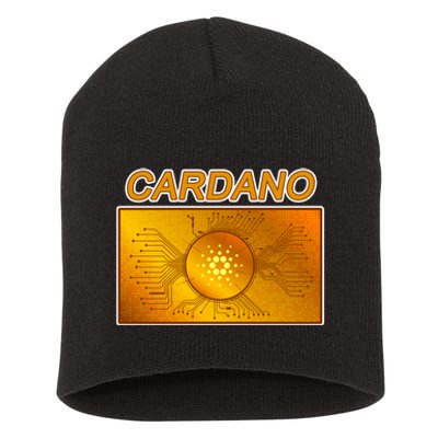 Cardano ADA Cryptocurrency Gold Short Acrylic Beanie