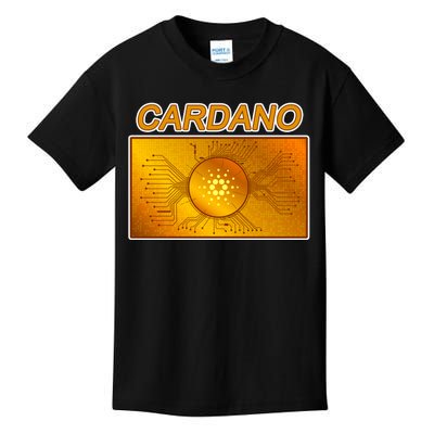 Cardano ADA Cryptocurrency Gold Kids T-Shirt