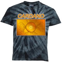 Cardano ADA Cryptocurrency Gold Kids Tie-Dye T-Shirt