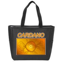 Cardano ADA Cryptocurrency Gold Zip Tote Bag