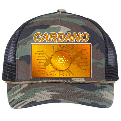 Cardano ADA Cryptocurrency Gold Retro Rope Trucker Hat Cap