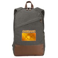 Cardano ADA Cryptocurrency Gold Cotton Canvas Backpack
