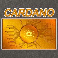 Cardano ADA Cryptocurrency Gold Cotton Canvas Backpack