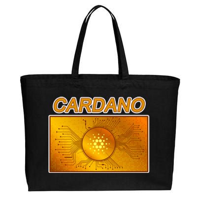 Cardano ADA Cryptocurrency Gold Cotton Canvas Jumbo Tote