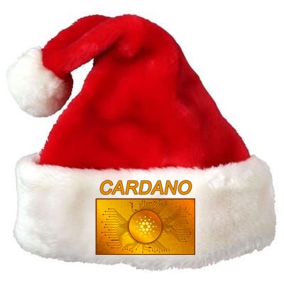 Cardano ADA Cryptocurrency Gold Premium Christmas Santa Hat