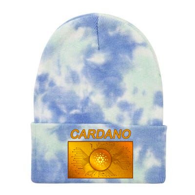 Cardano ADA Cryptocurrency Gold Tie Dye 12in Knit Beanie