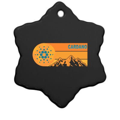 Cardano Crypto mountain  Ceramic Star Ornament