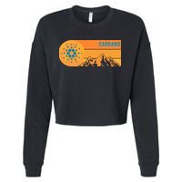 Cardano Crypto mountain  Cropped Pullover Crew