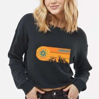 Cardano Crypto mountain  Cropped Pullover Crew