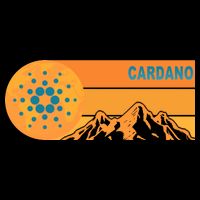 Cardano Crypto mountain  Cropped Pullover Crew