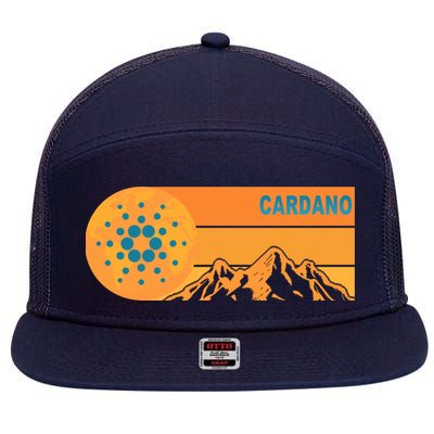 Cardano Crypto mountain  7 Panel Mesh Trucker Snapback Hat