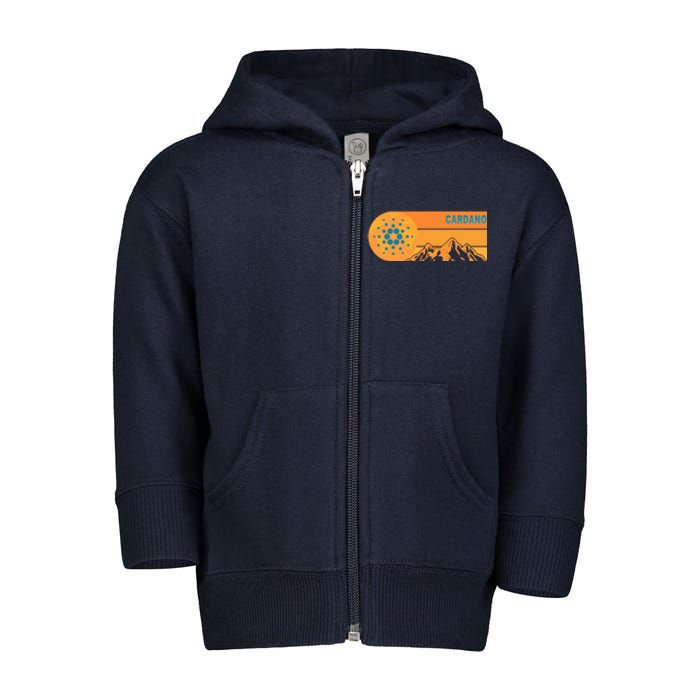 Cardano Crypto mountain  Toddler Zip Fleece Hoodie