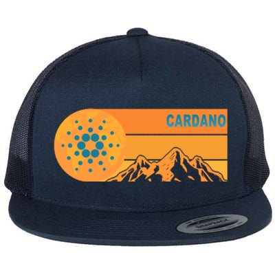 Cardano Crypto mountain  Flat Bill Trucker Hat