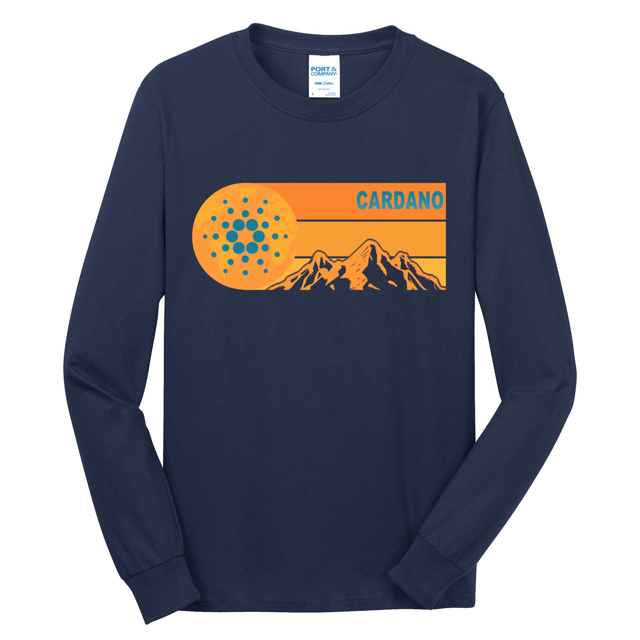 Cardano Crypto mountain  Tall Long Sleeve T-Shirt