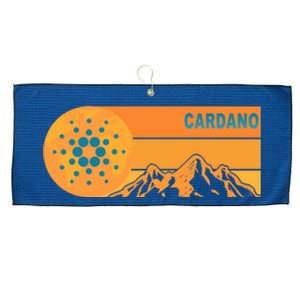 Cardano Crypto mountain  Large Microfiber Waffle Golf Towel