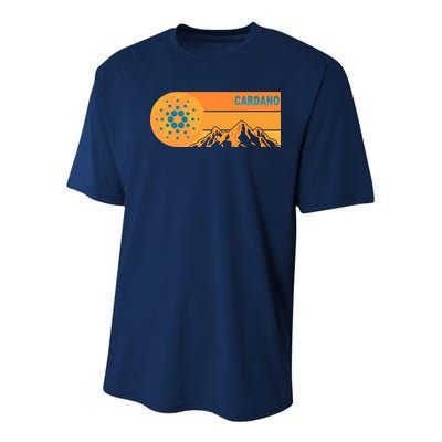 Cardano Crypto mountain  Youth Performance Sprint T-Shirt