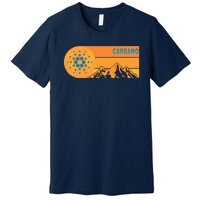 Cardano Crypto mountain  Premium T-Shirt