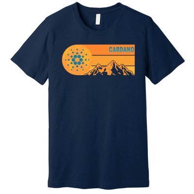 Cardano Crypto mountain  Premium T-Shirt