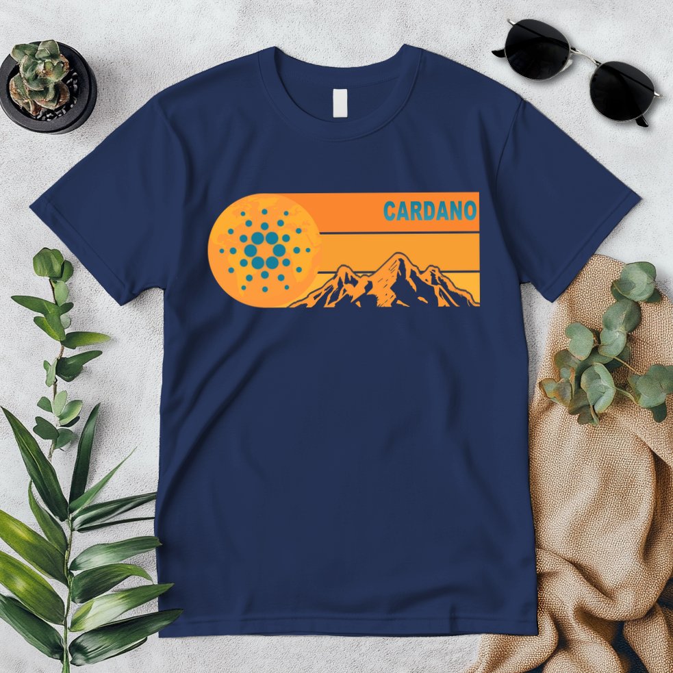 Cardano Crypto mountain  Premium T-Shirt