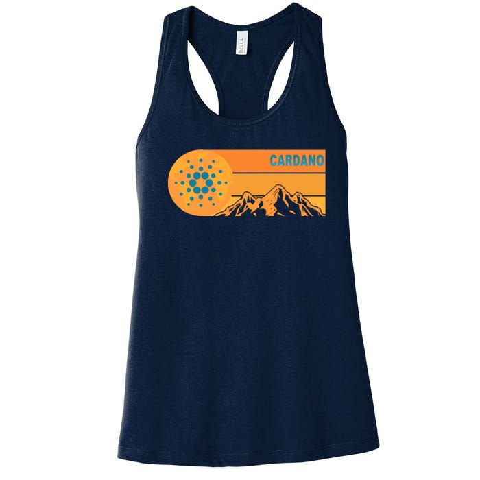 Cardano Crypto mountain  Women's Racerback Tank