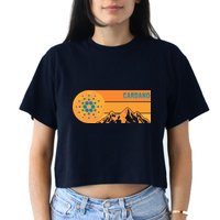 Cardano Crypto mountain  Crop Top