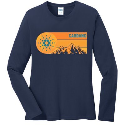 Cardano Crypto mountain  Ladies Long Sleeve Shirt
