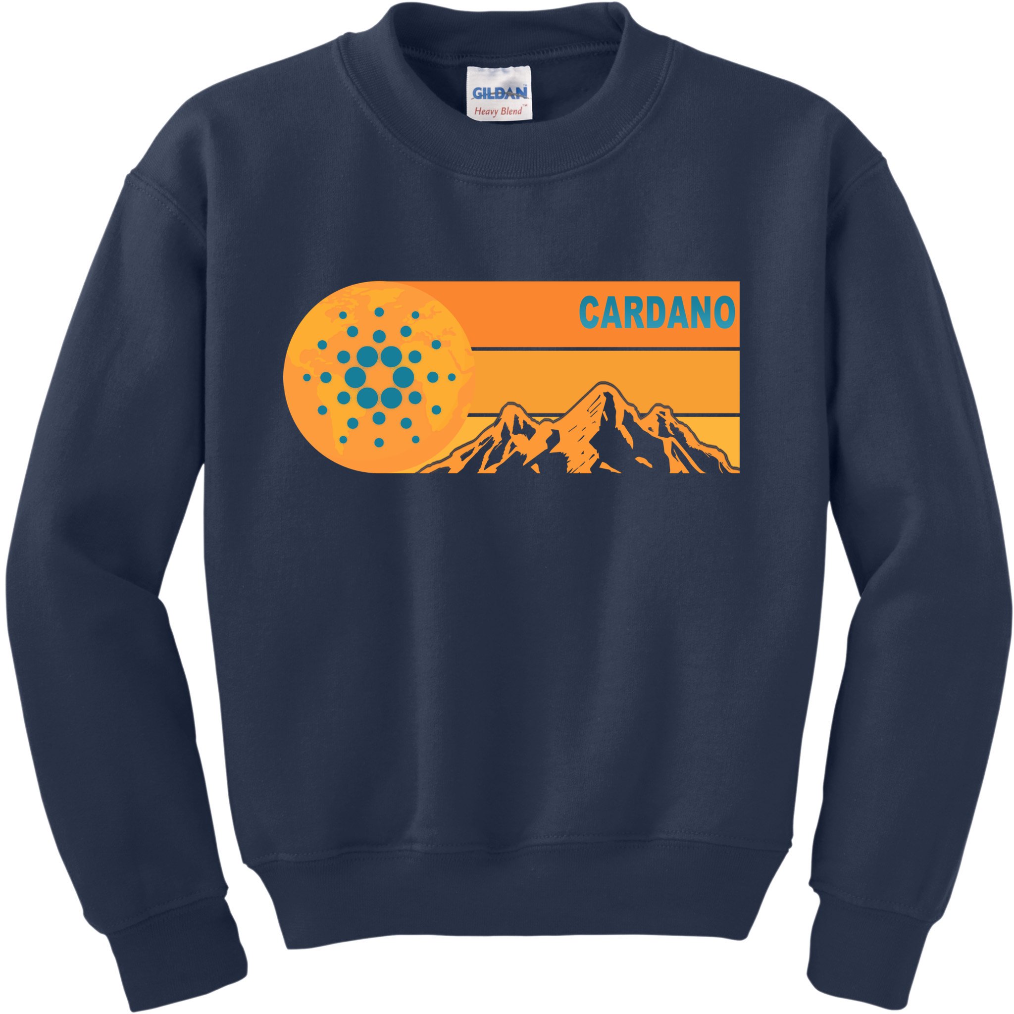 Cardano Crypto mountain  Kids Sweatshirt