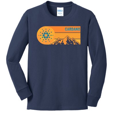 Cardano Crypto mountain  Kids Long Sleeve Shirt