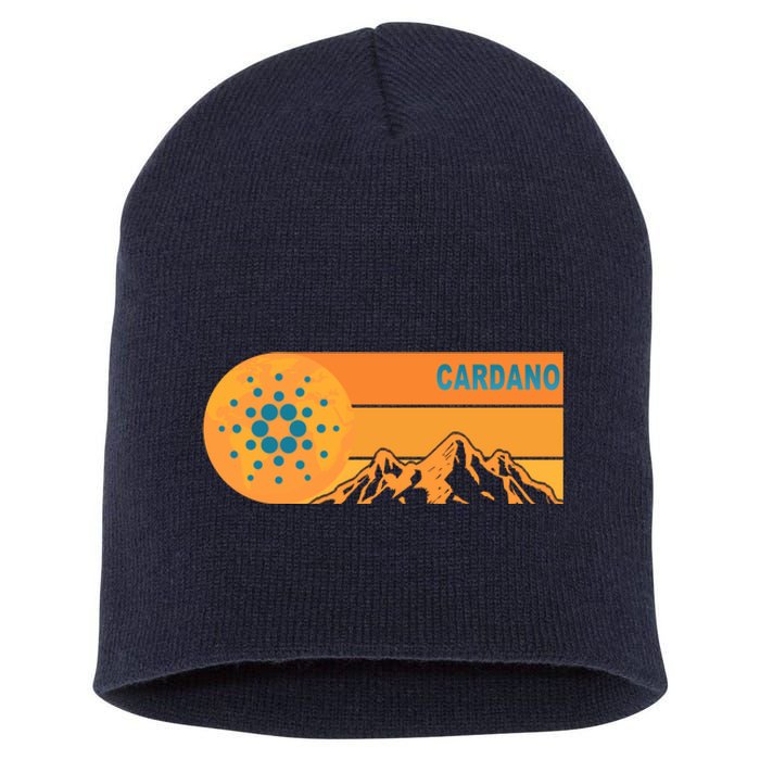 Cardano Crypto mountain  Short Acrylic Beanie