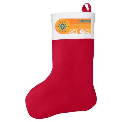 Cardano Crypto mountain  Felt Holiday Christmas Stocking