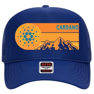 Cardano Crypto mountain  High Crown Mesh Back Trucker Hat