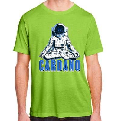 Cardano Mediating Yoga Astronaut Crypto Currency Adult ChromaSoft Performance T-Shirt