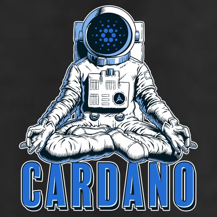 Cardano Mediating Yoga Astronaut Crypto Currency Cool Comfort Performance Bucket Hat