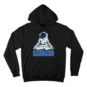 Cardano Mediating Yoga Astronaut Crypto Currency Hoodie