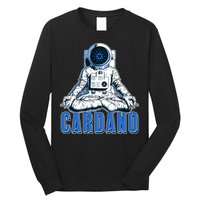 Cardano Mediating Yoga Astronaut Crypto Currency Long Sleeve Shirt