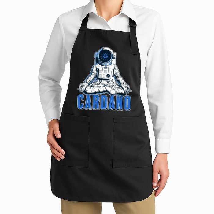 Cardano Mediating Yoga Astronaut Crypto Currency Apron