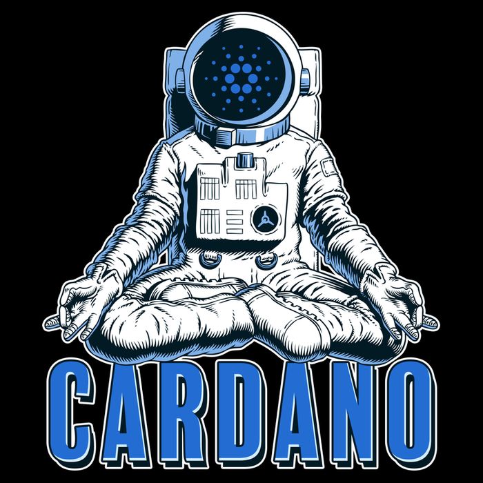 Cardano Mediating Yoga Astronaut Crypto Currency Apron