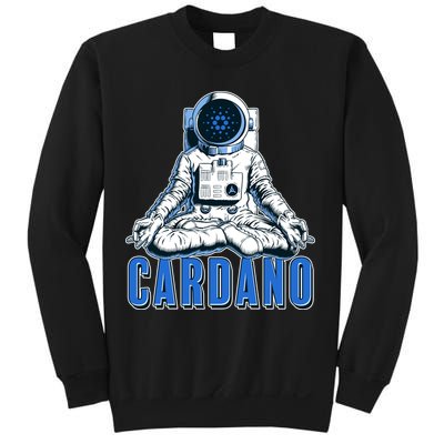 Cardano Mediating Yoga Astronaut Crypto Currency Sweatshirt