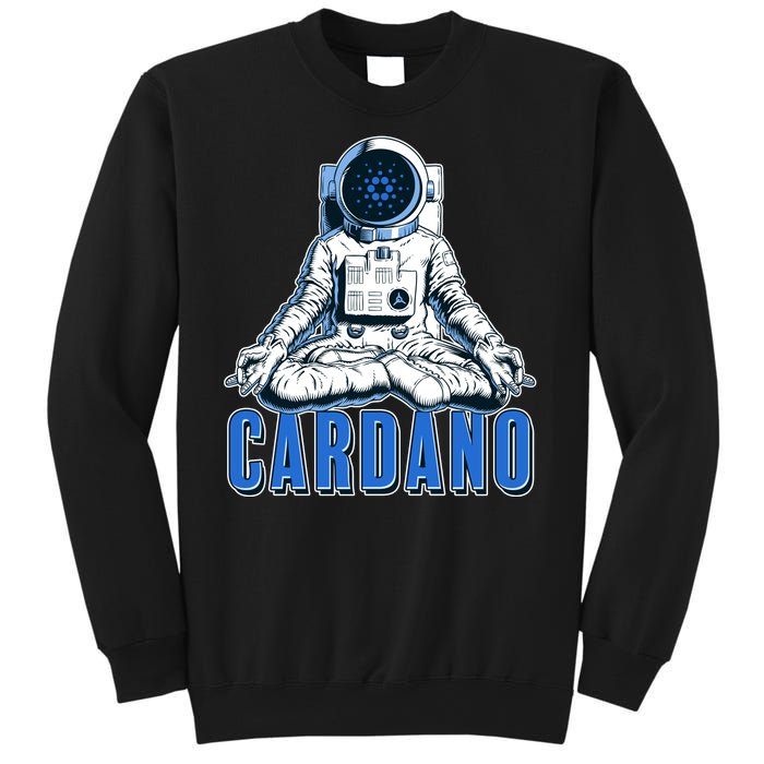 Cardano Mediating Yoga Astronaut Crypto Currency Sweatshirt