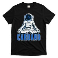 Cardano Mediating Yoga Astronaut Crypto Currency T-Shirt