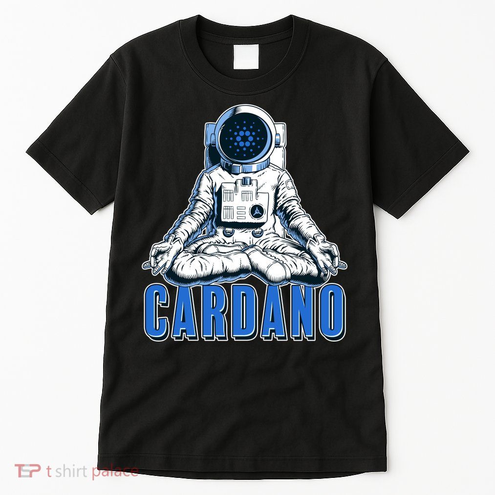 Cardano Mediating Yoga Astronaut Crypto Currency Tall T-Shirt