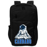 Cardano Mediating Yoga Astronaut Crypto Currency Impact Tech Backpack