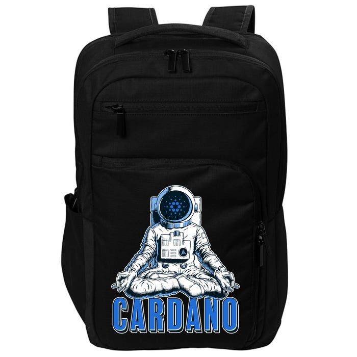 Cardano Mediating Yoga Astronaut Crypto Currency Impact Tech Backpack