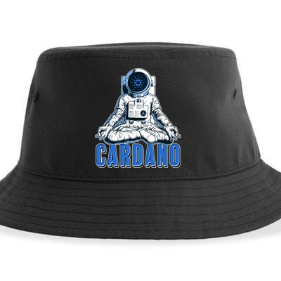 Cardano Mediating Yoga Astronaut Crypto Currency Sustainable Bucket Hat