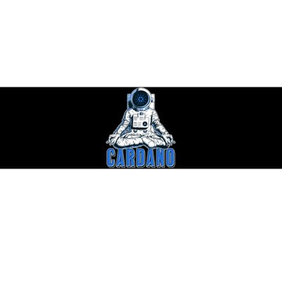 Cardano Mediating Yoga Astronaut Crypto Currency Bumper Sticker