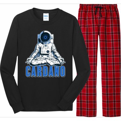 Cardano Mediating Yoga Astronaut Crypto Currency Long Sleeve Pajama Set